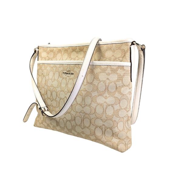 Pre-owned COACH Signature Jacquard Crossbody Bag - Picture 1 of 10